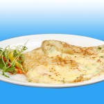 Big Oma's Garlic Prawn Crepe